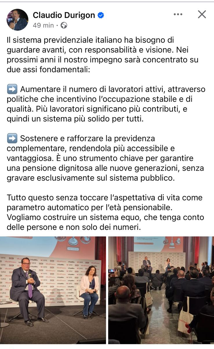 UNSIC: Domenico Mamone sul futuro del sistema previdenziale - UNSIC 1 UNSIC Domenico Mamone sul futuro del sistema previdenziale UNSIC